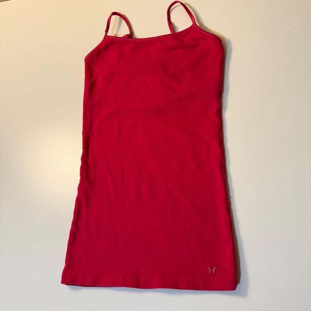 Aeropostale Stretch Y2K Cami Tank Top Hot Pink Butterfly Size XS